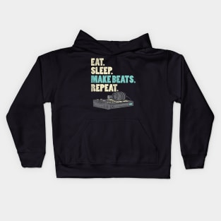 Eat. Sleep. Make Beats. Repeat. Kids Hoodie